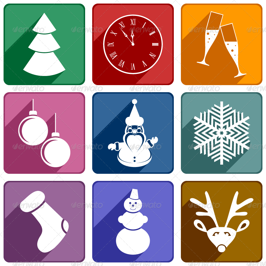 New Year Icons by Si1anti | GraphicRiver